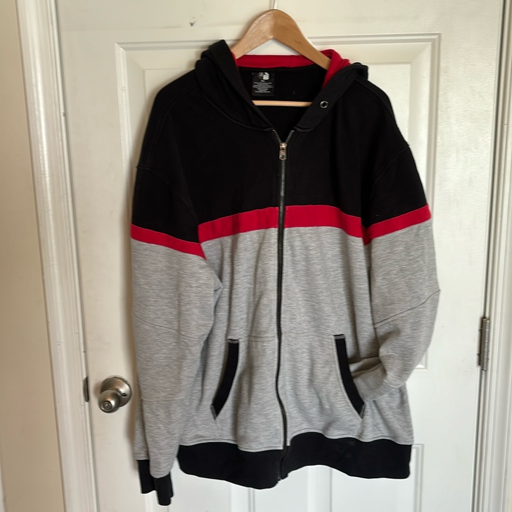 Zippered jacket.